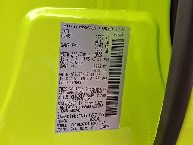 New 2026 Nissan Frontier PRO-4X w/ Pro Premium Package image 9