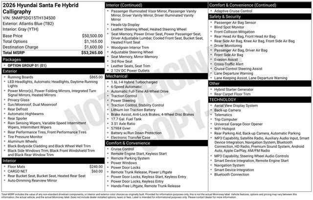 New 2026 Hyundai Santa Fe Calligraphy AWD/4WD image 26