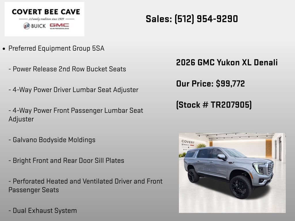 New 2026 GMC Yukon XL Denali w/ Sun & Power Step Package AWD/4WD image 7