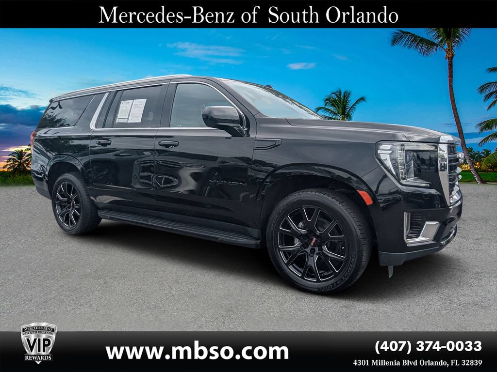 Used 2022 GMC Yukon XL SLE w/ Gmc Pro Safety Plus Package RWD image 1