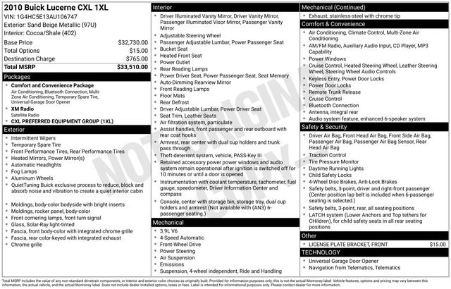 Used 2010 Buick Lucerne CXL image 25