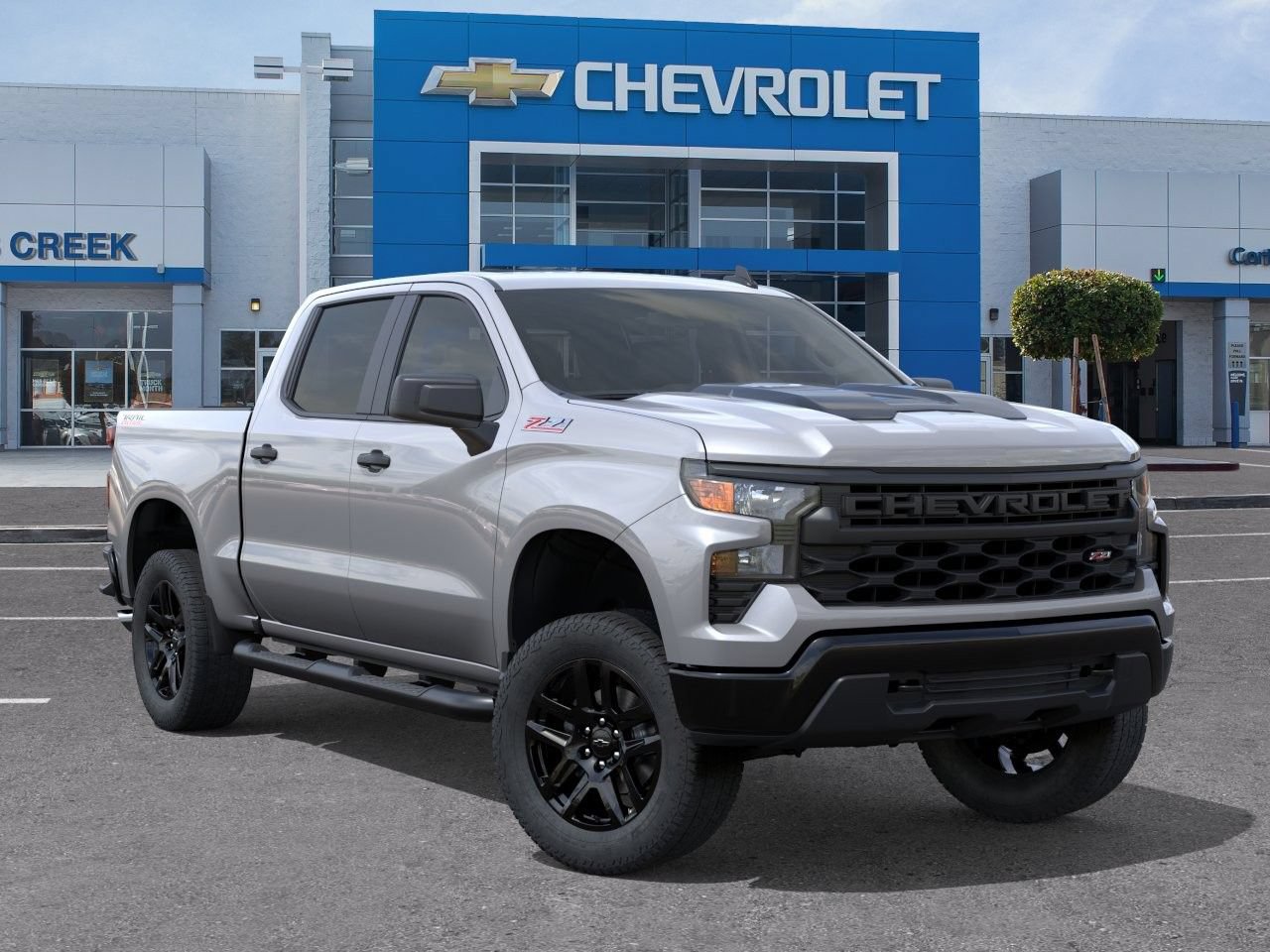 New 2026 Chevrolet Silverado 1500 Custom Trail Boss w/ Turbomax Blackout Package AWD/4WD image 1