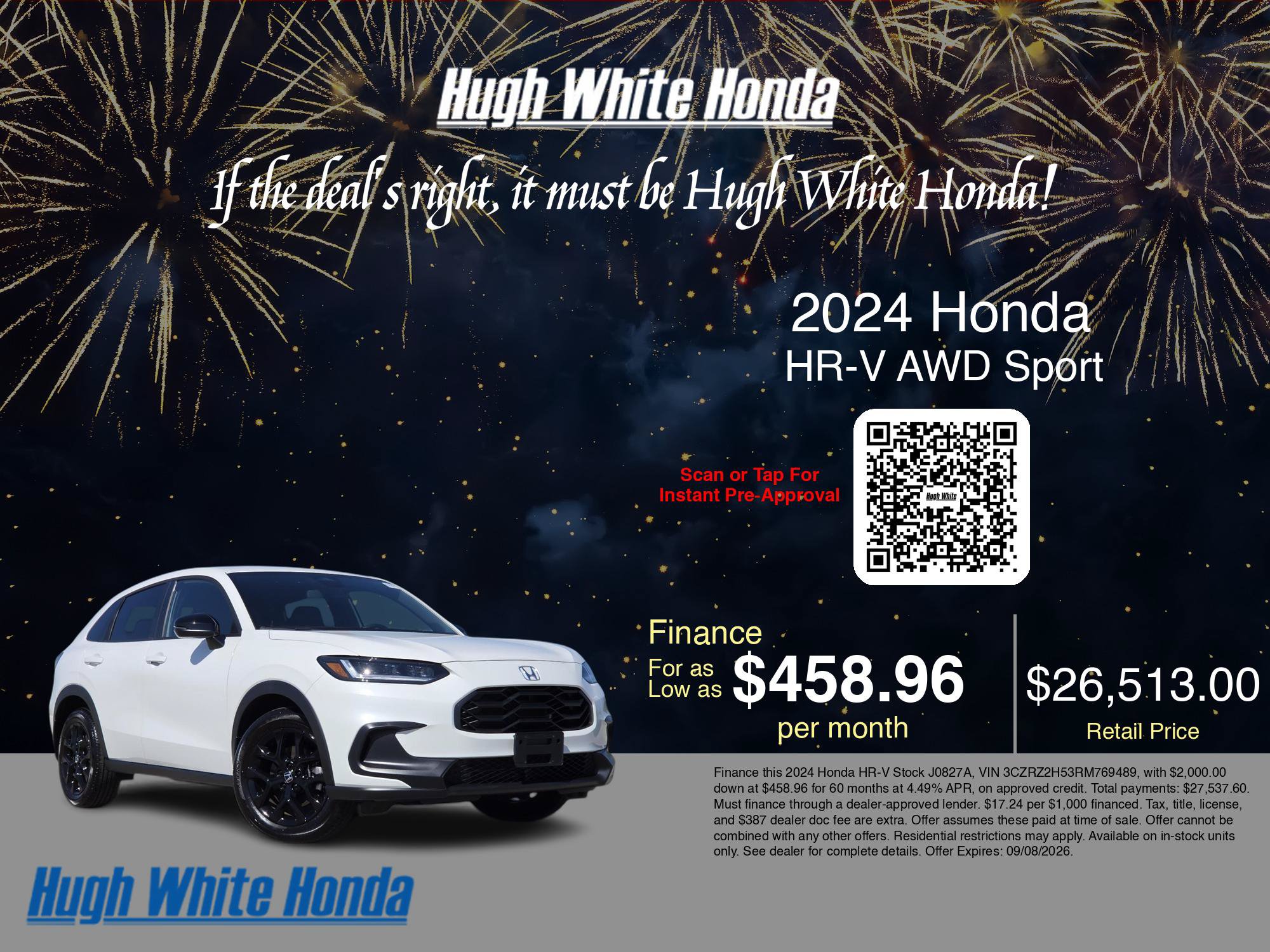 Used 2024 Honda HR-V Sport image 3
