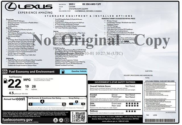 Used 2021 Lexus RX 350 F Sport w/ Accessory Package AWD/4WD video 2