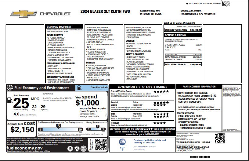 Used 2024 Chevrolet Blazer LT image 4