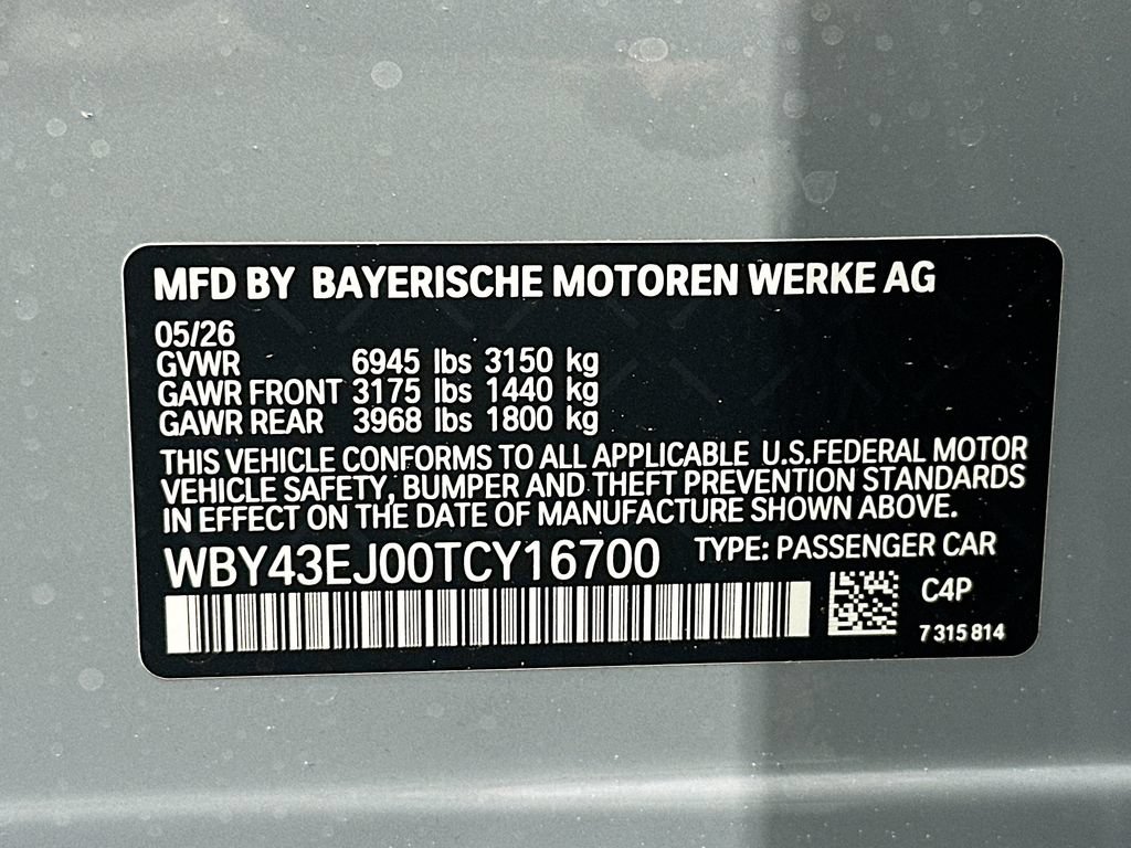 New 2026 BMW i7 eDrive50 w/ M Sport Package RWD image 34