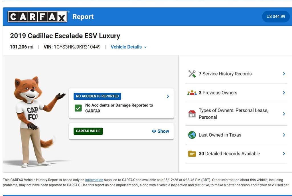 Used 2019 Cadillac Escalade ESV Luxury RWD image 10