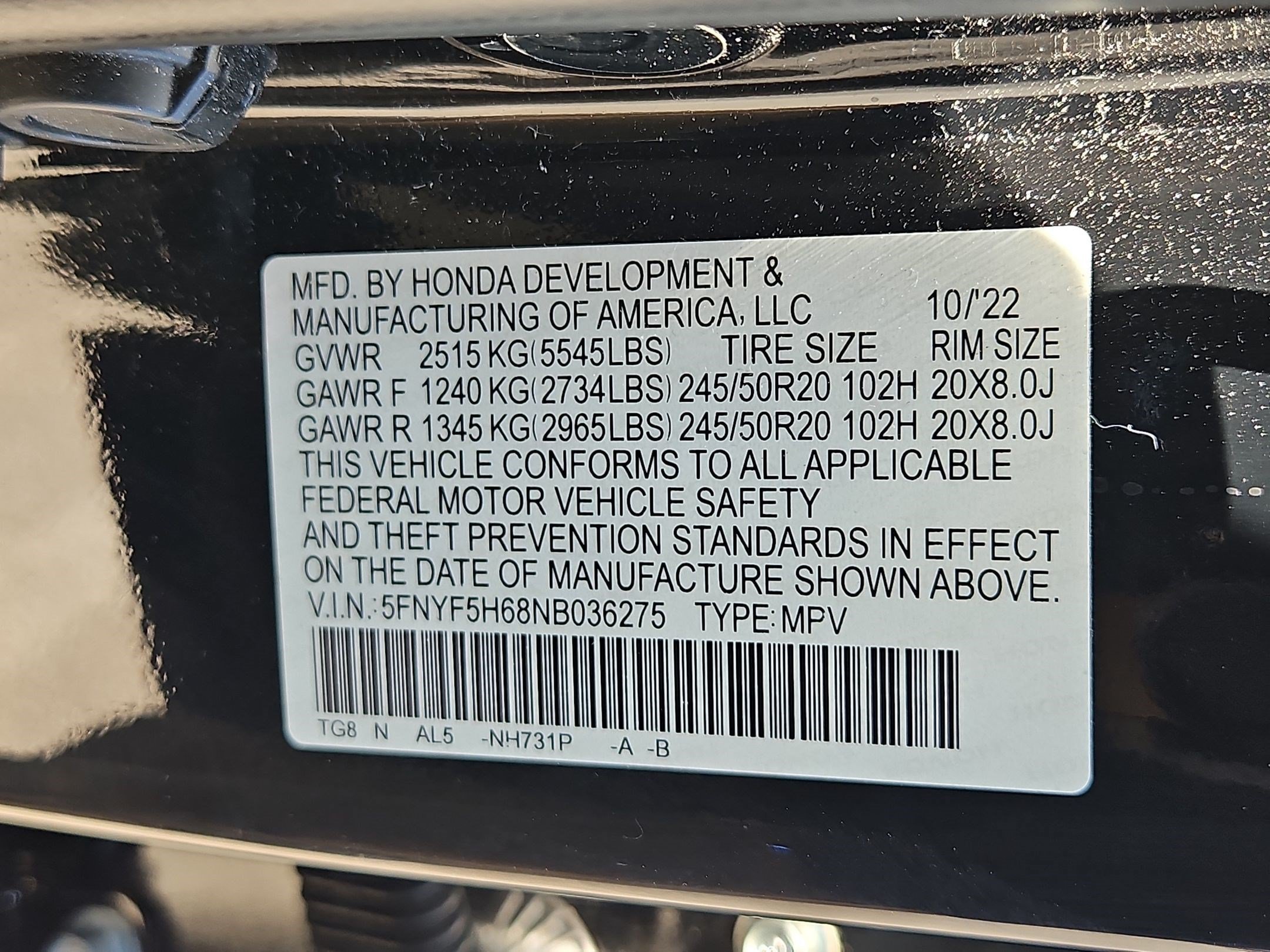Used 2022 Honda Pilot Touring image 34
