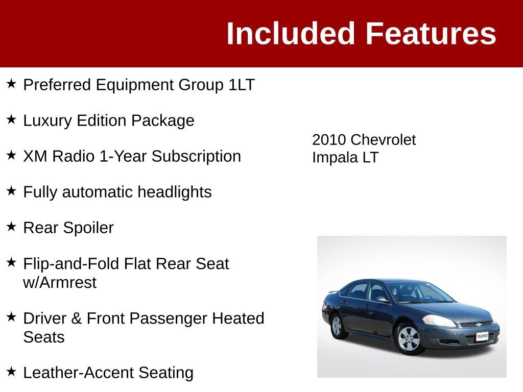 Used 2010 Chevrolet Impala LT w/ Luxury Edition Package FWD image 3