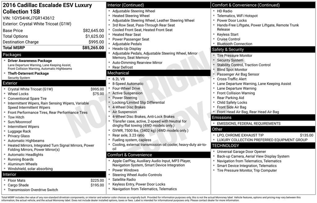 Used 2016 Cadillac Escalade ESV Luxury image 5