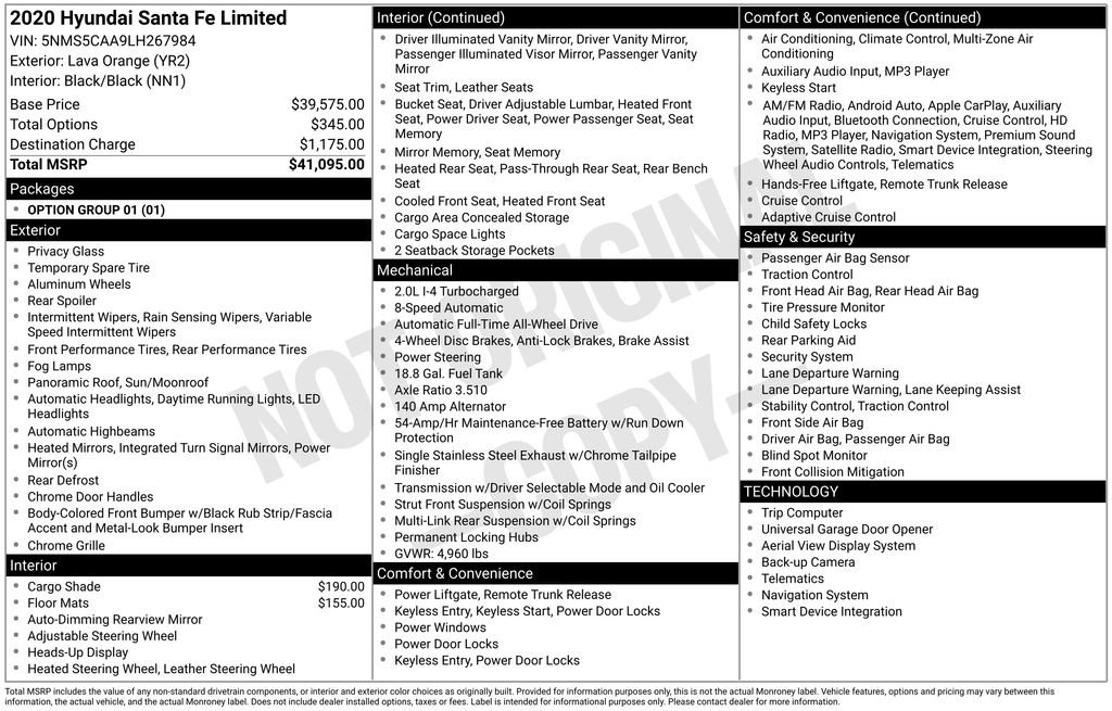 Used 2020 Hyundai Santa Fe Limited image 32