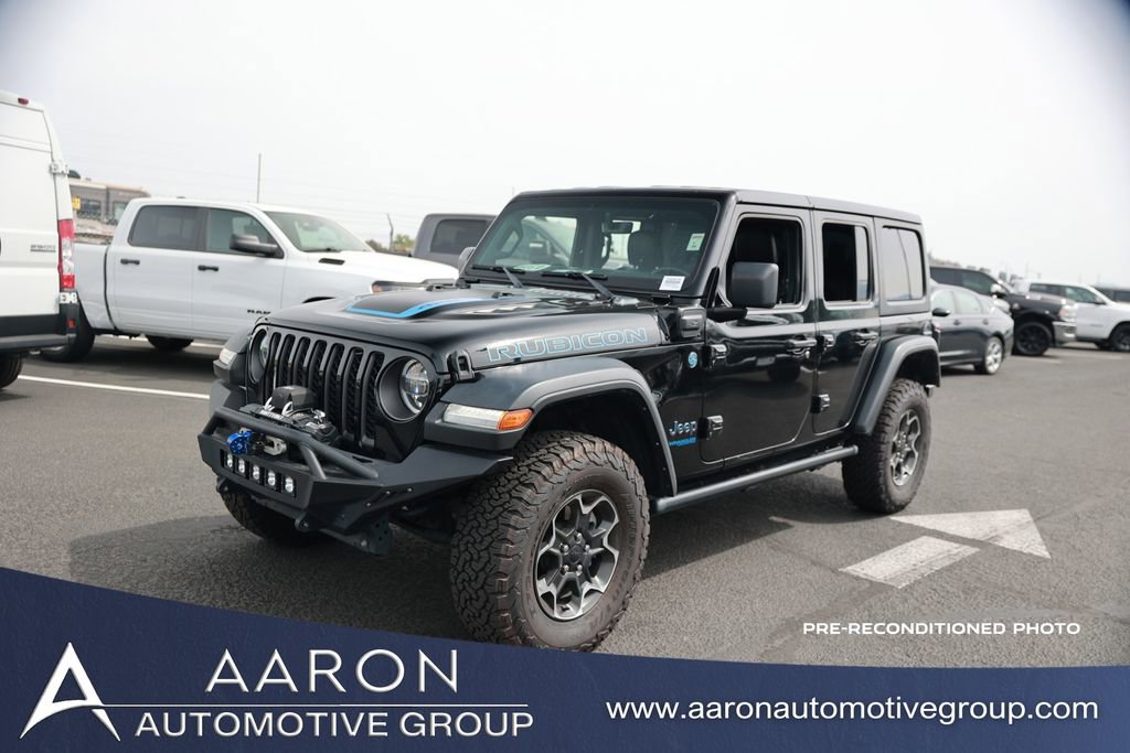 Used 2022 Jeep Wrangler Unlimited Rubicon 4xe w/ Cold Weather Group image 1