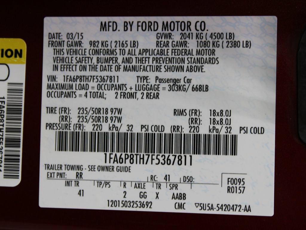 Used 2015 Ford Mustang Premium RWD image 58
