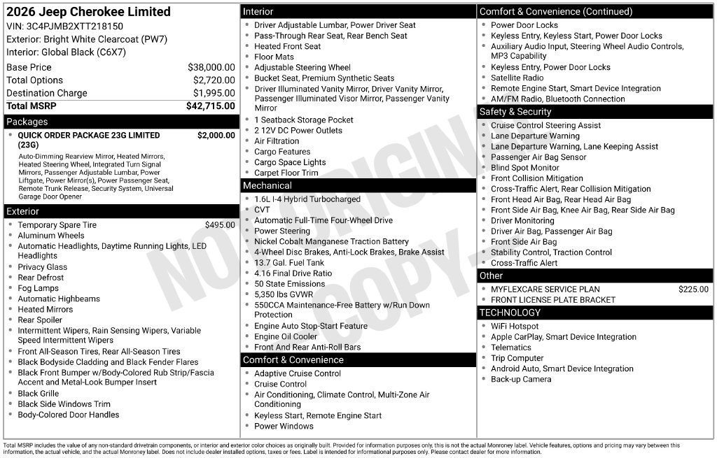 New 2026 Jeep Cherokee Limited AWD/4WD image 5