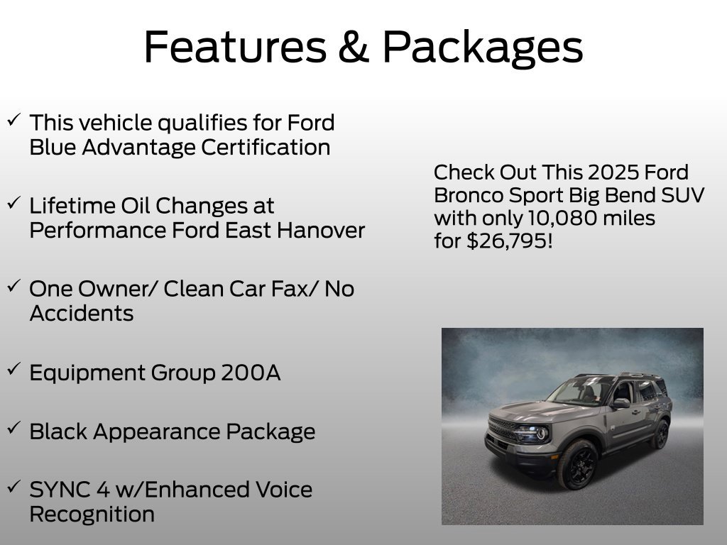 Used 2025 Ford Bronco Sport Big Bend w/ Black Appearance Package AWD/4WD image 4