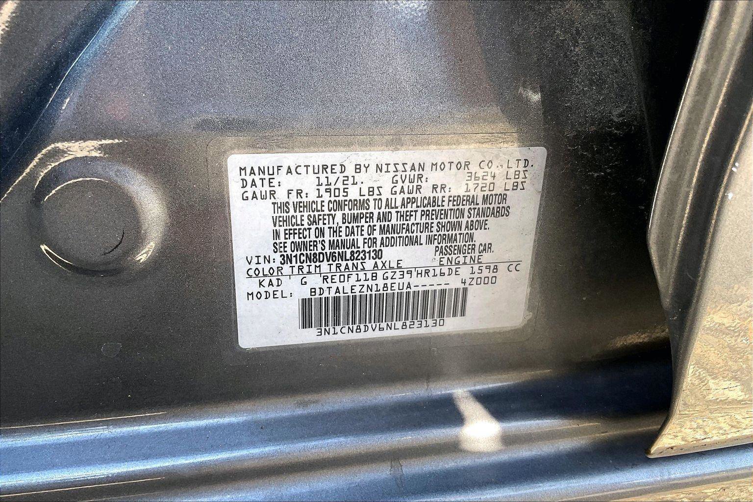 Certified 2022 Nissan Versa S FWD image 3