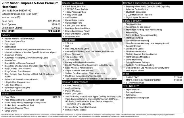 Used 2022 Subaru Impreza Premium image 3