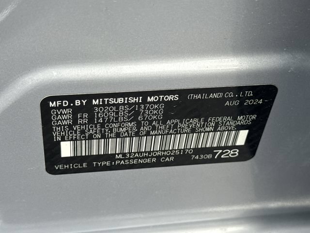 Used 2024 Mitsubishi Mirage ES FWD image 50