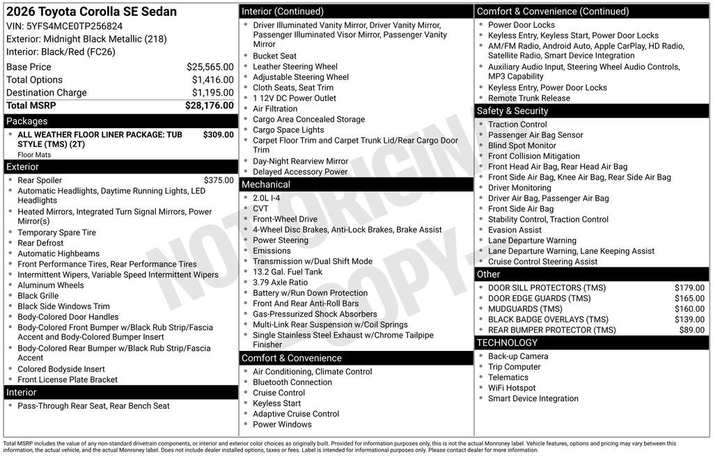 Used 2026 Toyota Corolla SE FWD image 11
