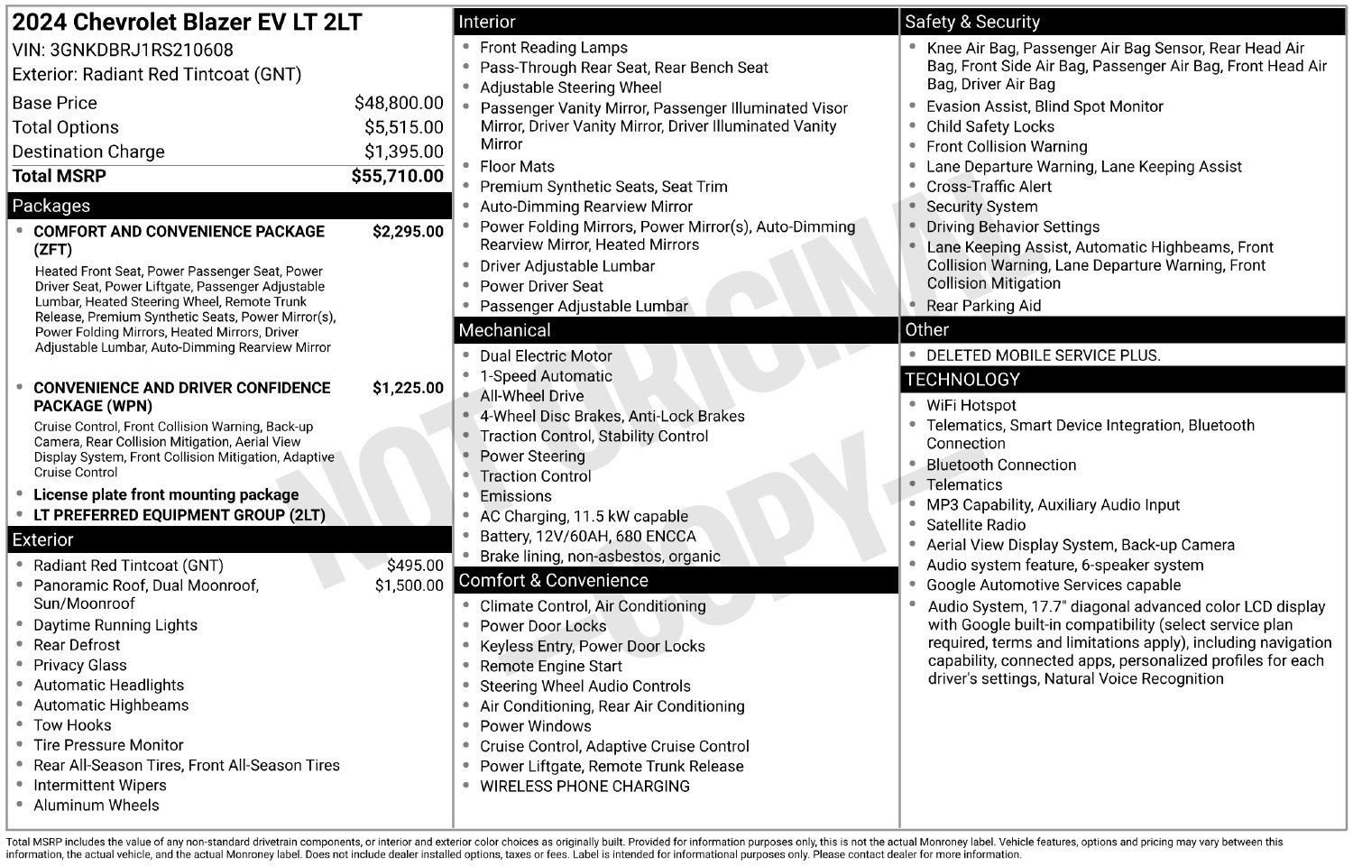 Certified 2024 Chevrolet Blazer EV LT AWD/4WD image 30