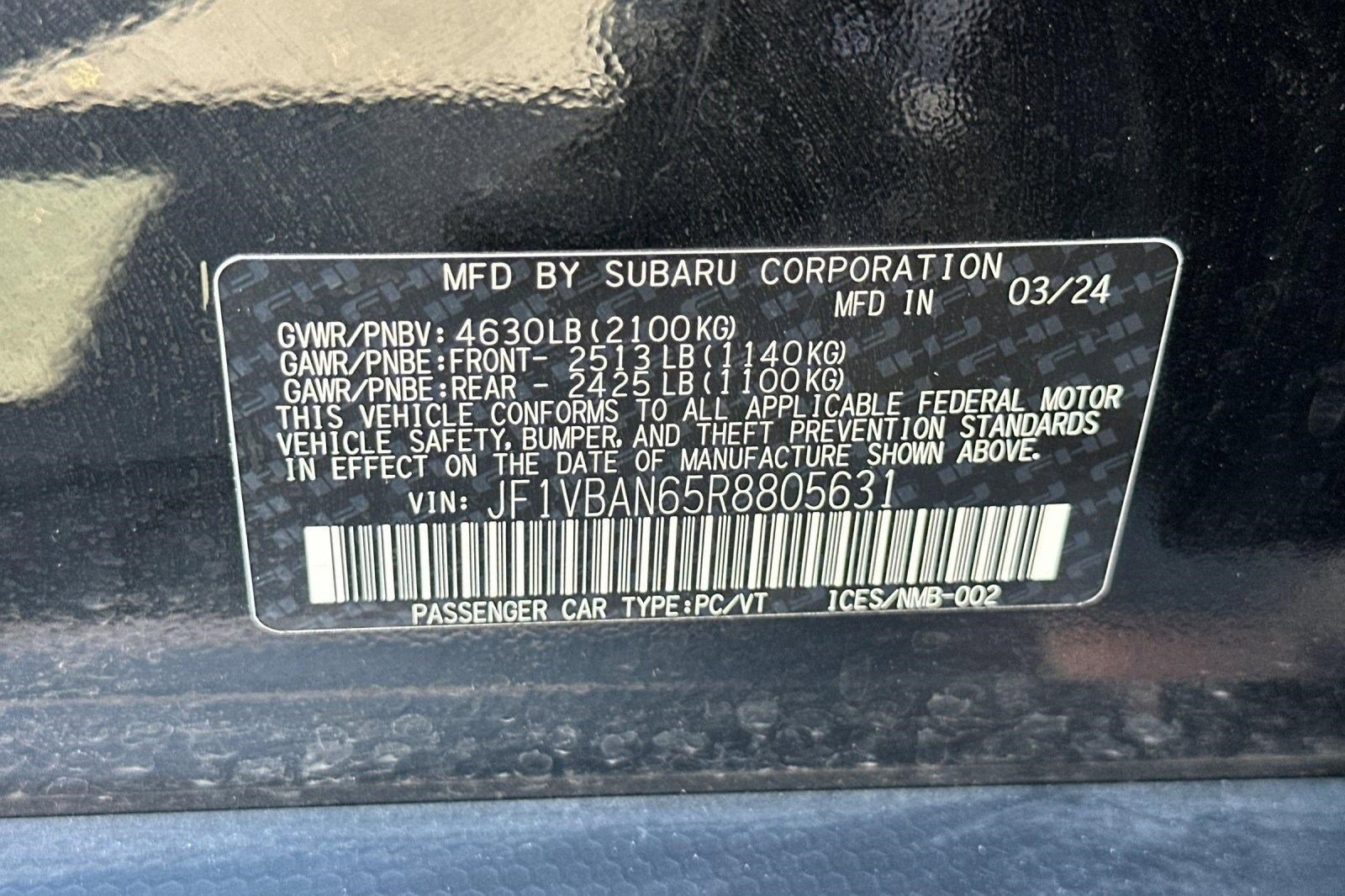 Used 2024 Subaru WRX Limited image 34