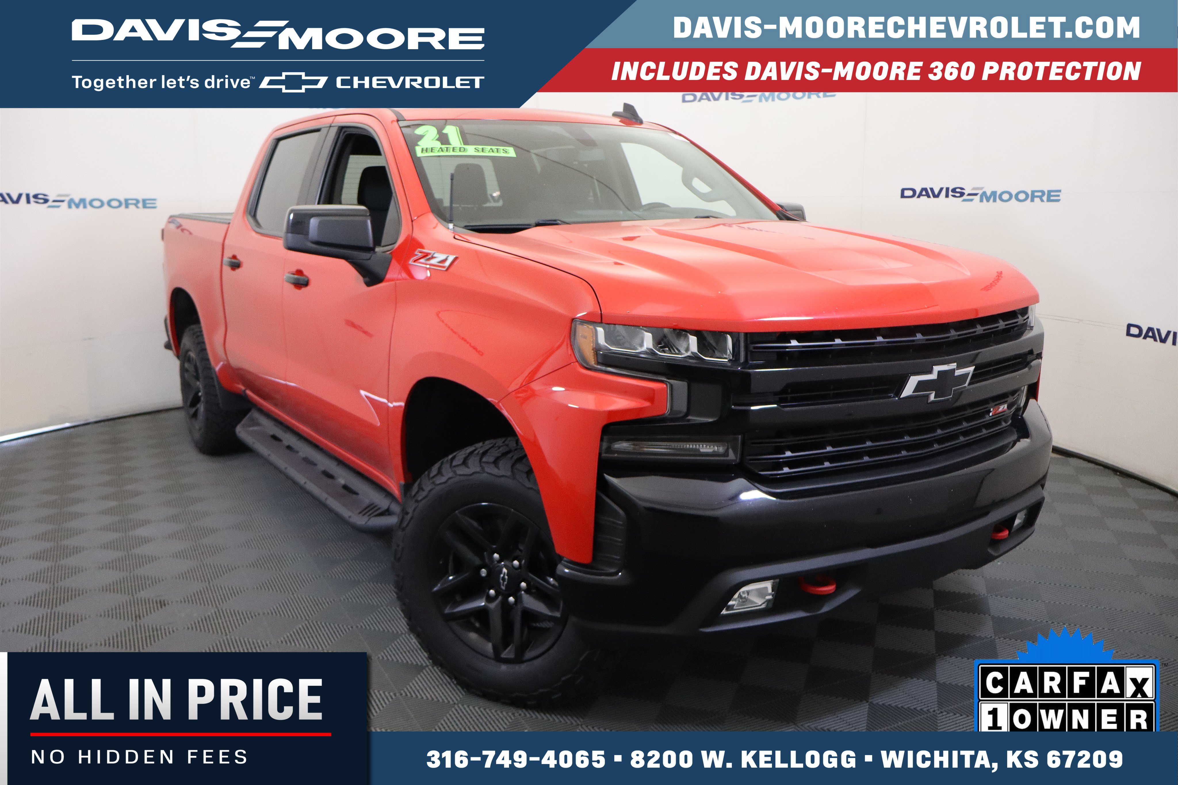 Used 2021 Chevrolet Silverado 1500 LT Trail Boss w/ Bed Protection Package AWD/4WD image 1