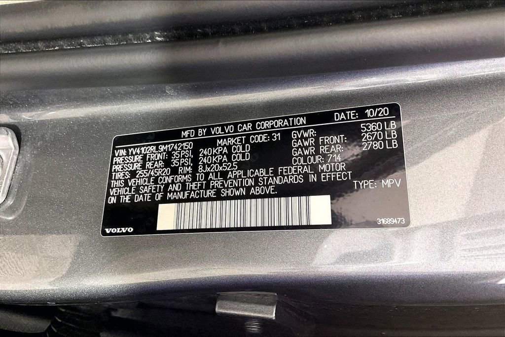 Used 2021 Volvo XC60 T5 Inscription w/ Climate Package image 33