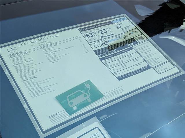 New 2026 Mercedes-Benz S 580e 4MATIC Sedan image 18