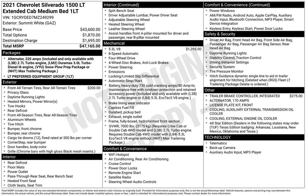 Used 2021 Chevrolet Silverado 1500 LT AWD/4WD image 17