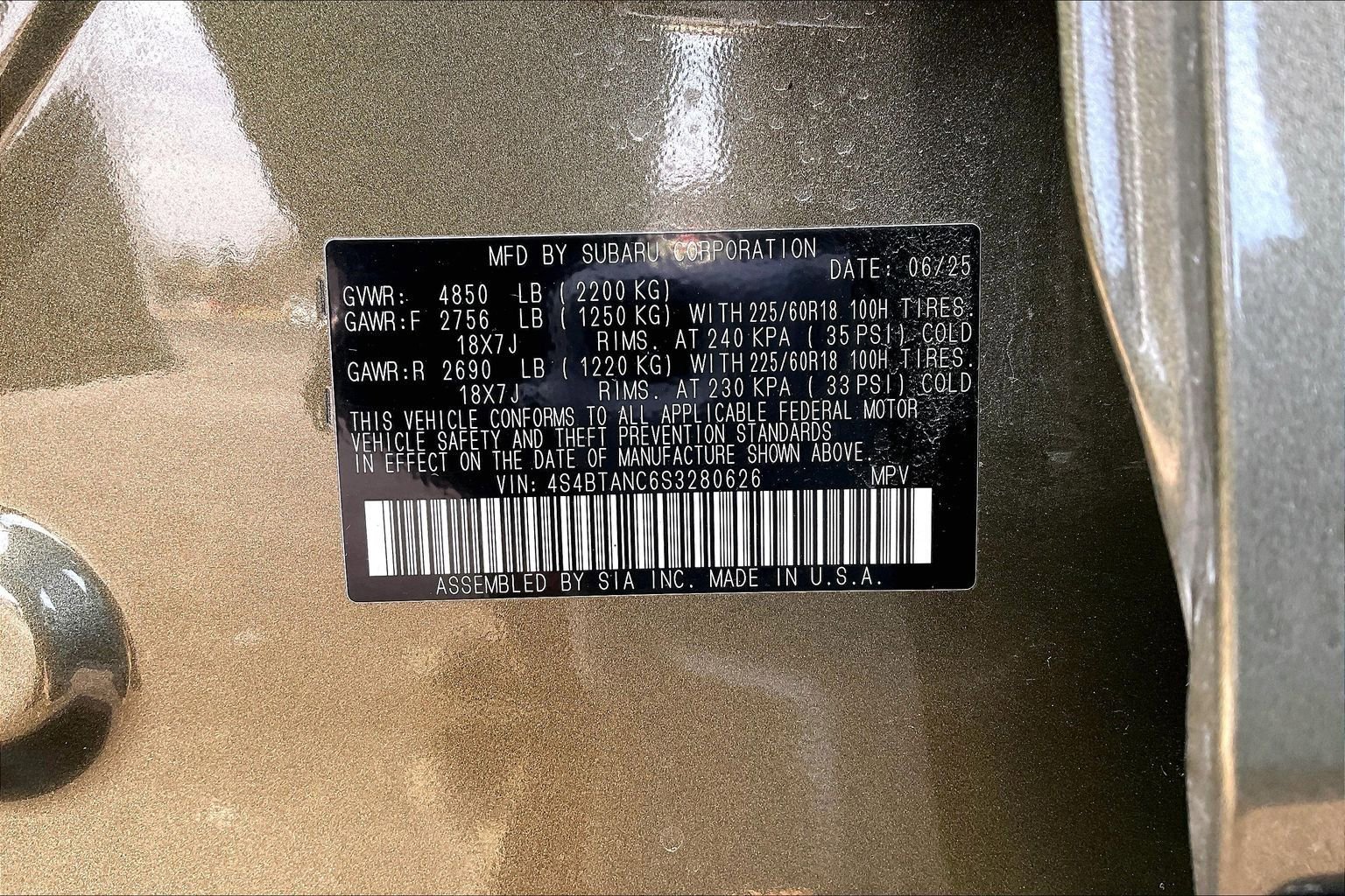 Certified 2025 Subaru Outback Limited image 33