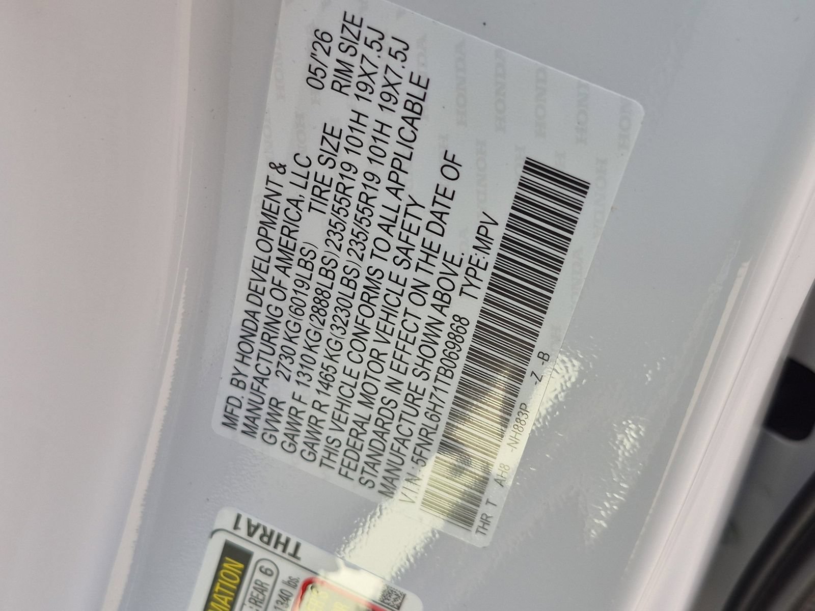New 2026 Honda Odyssey Sport-L image 16