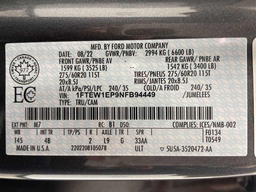 Used 2022 Ford F150 XLT w/ Equipment Group 302A High image 27