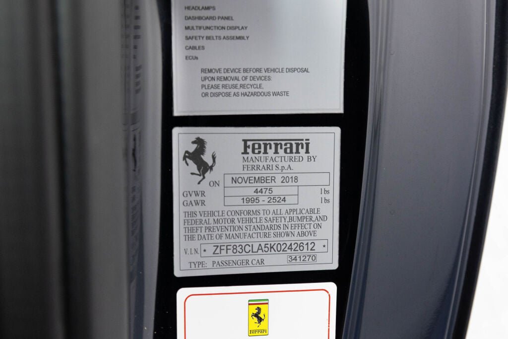 Certified 2019 Ferrari 812 Superfast RWD image 72