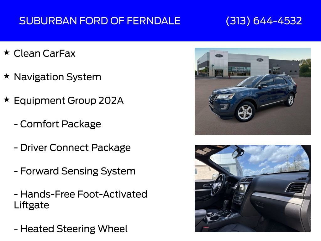 Used 2017 Ford Explorer XLT w/ Equipment Group 202A image 4