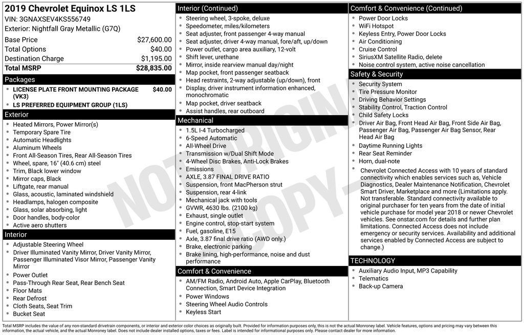 Used 2019 Chevrolet Equinox LS image 32