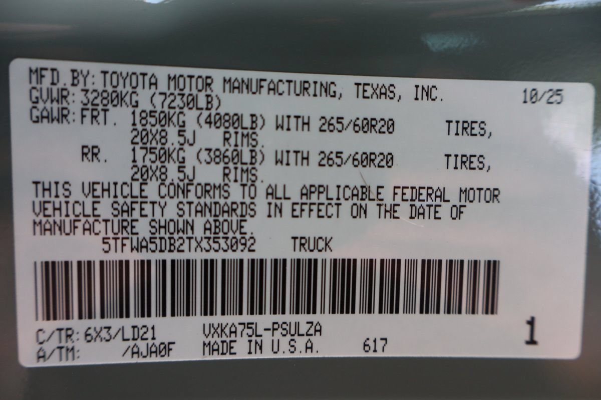 Used 2026 Toyota Tundra Limited w/ TRD Off-Road Package AWD/4WD image 46