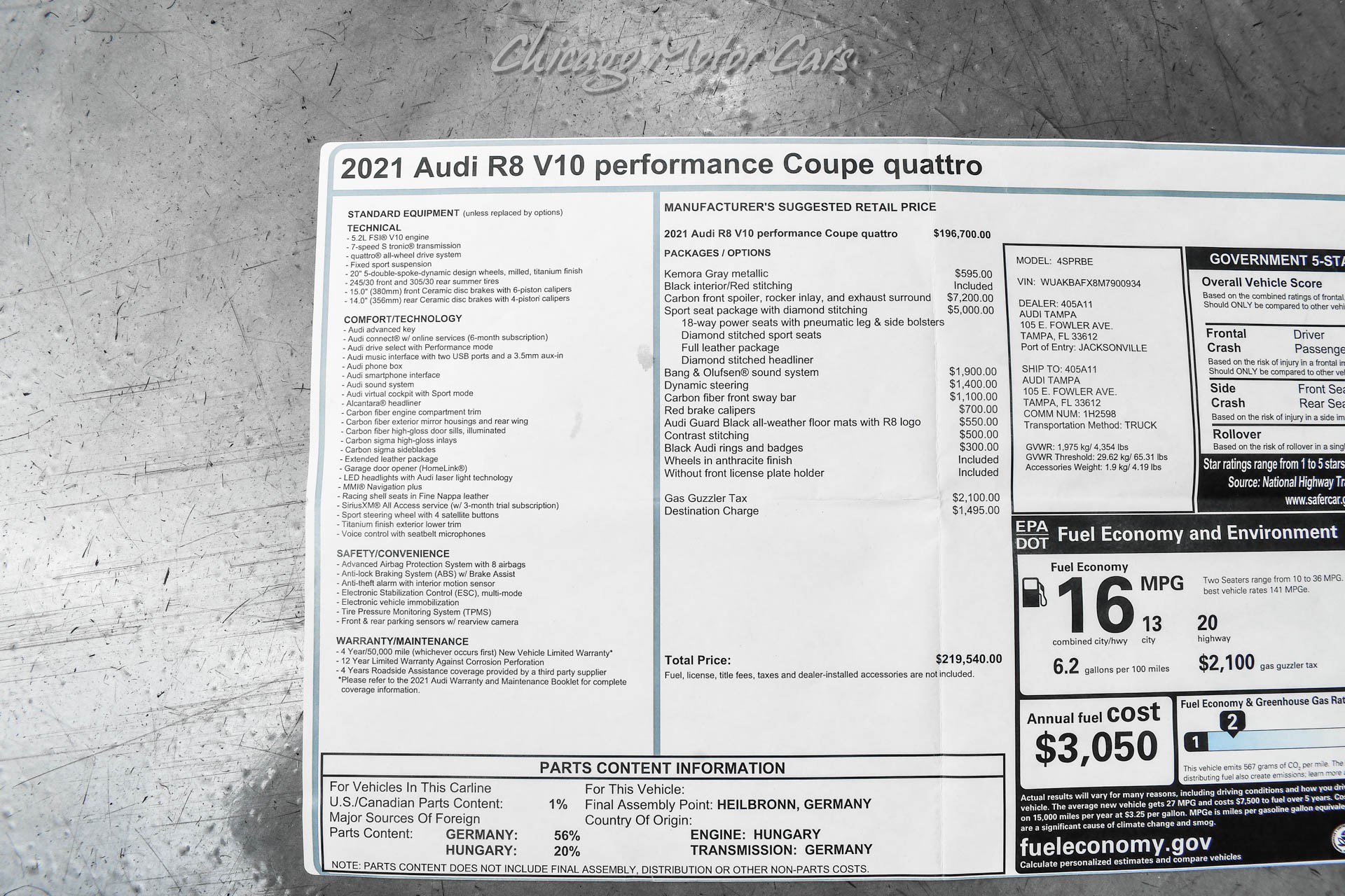 Used 2021 Audi R8 V10 performance AWD/4WD image 63