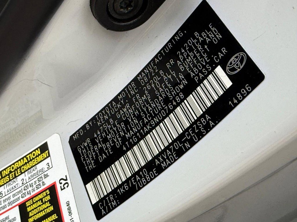 Certified 2022 Toyota Camry SE image 25