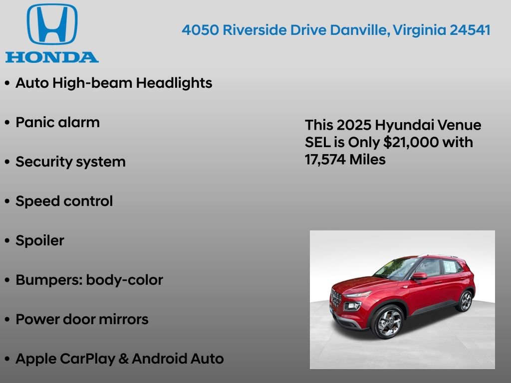 Used 2025 Hyundai Venue SEL FWD image 22