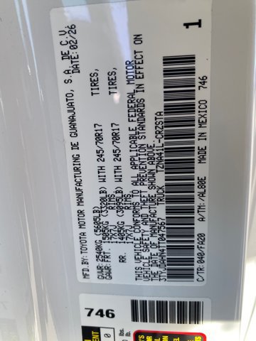 Certified 2026 Toyota Tacoma SR RWD image 17