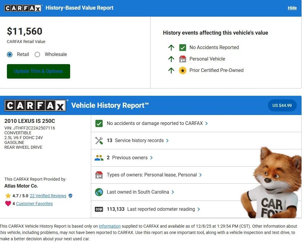 Used 2010 Lexus IS 250C image 40