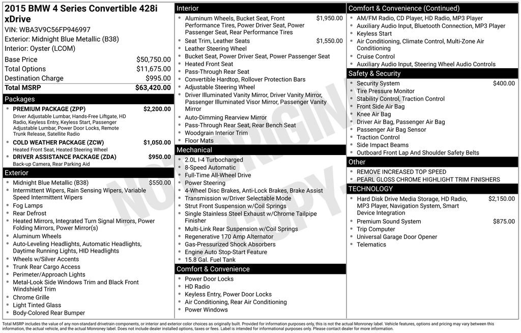 Used 2015 BMW 428i xDrive Convertible image 32