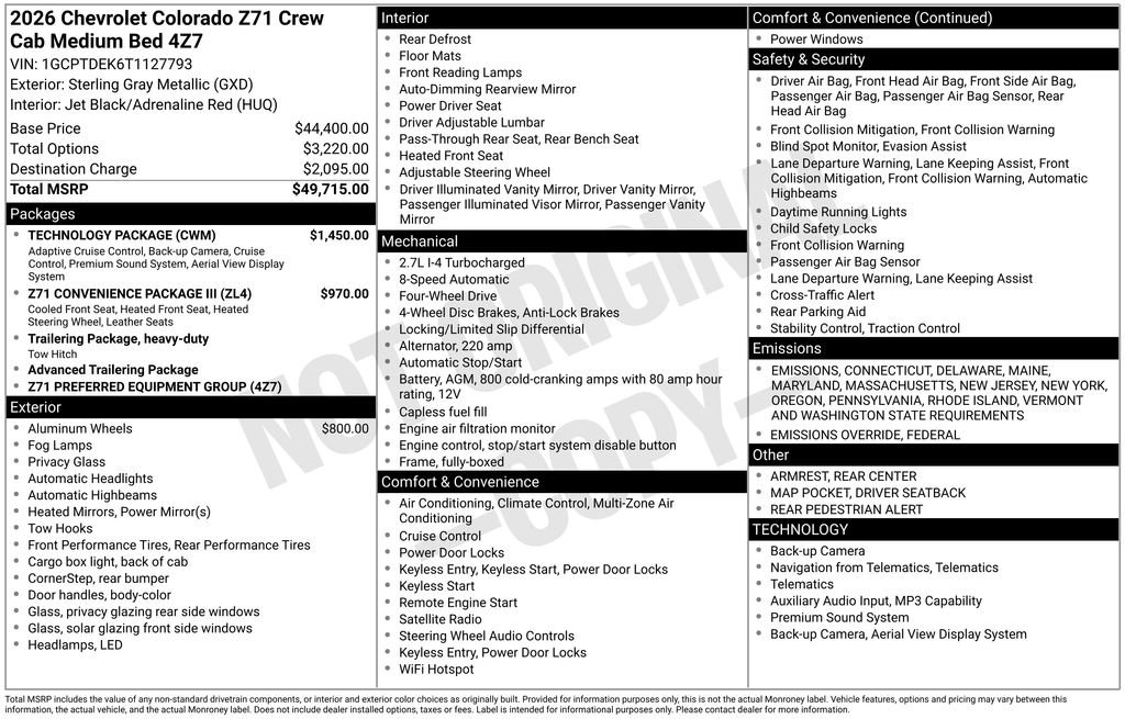 New 2026 Chevrolet Colorado Z71 w/ Technology Package image 26