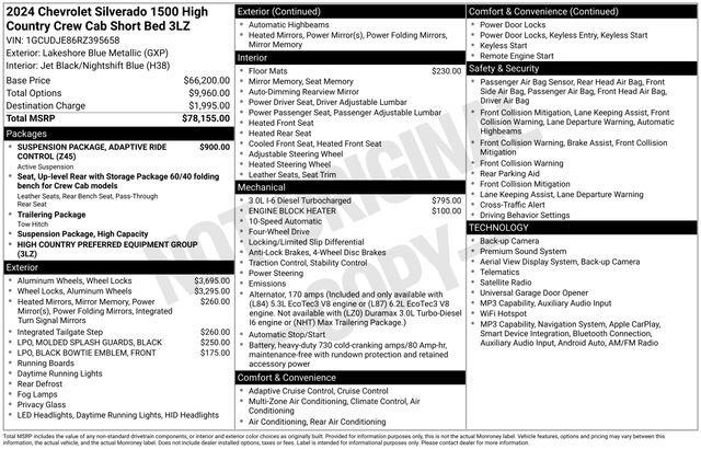 Certified 2024 Chevrolet Silverado 1500 High Country AWD/4WD image 6
