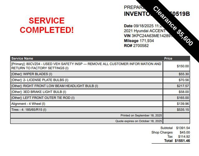 Used 2021 Hyundai Accent SE image 11
