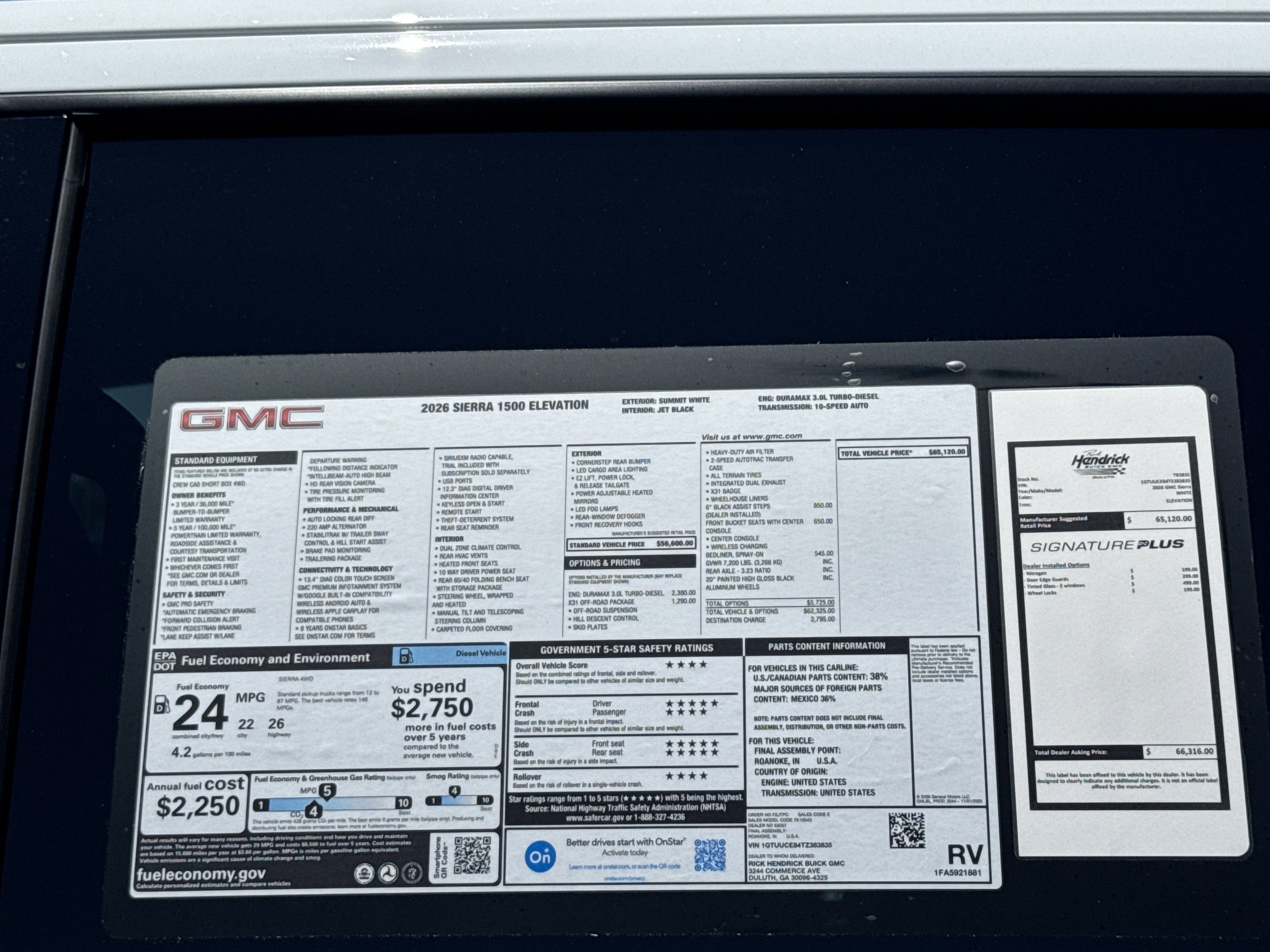 New 2026 GMC Sierra 1500 Elevation w/ X31 Off-Road Package AWD/4WD image 36