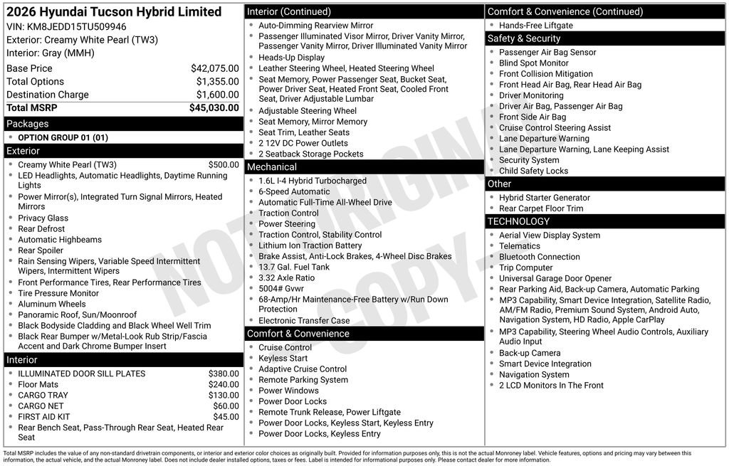 New 2026 Hyundai Tucson Limited AWD/4WD image 6