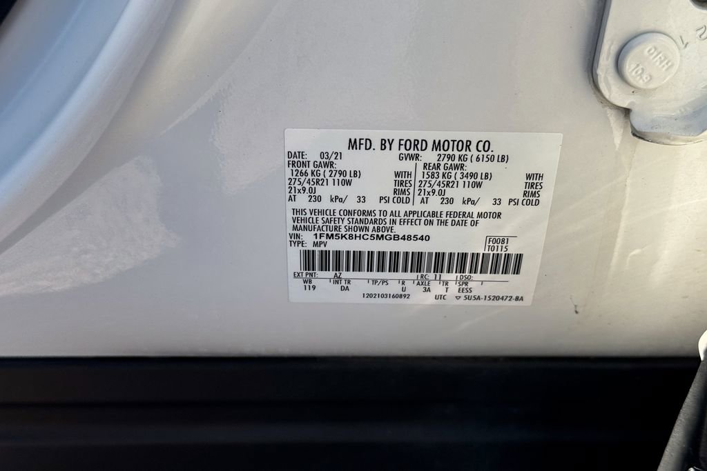 Certified 2021 Ford Explorer Platinum w/ Equipment Group 601A AWD/4WD image 26