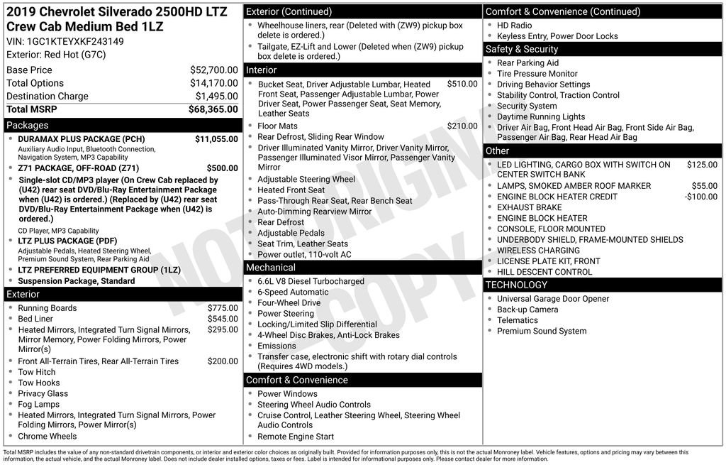 Used 2019 Chevrolet Silverado 2500 LTZ w/ Duramax Plus Package image 4