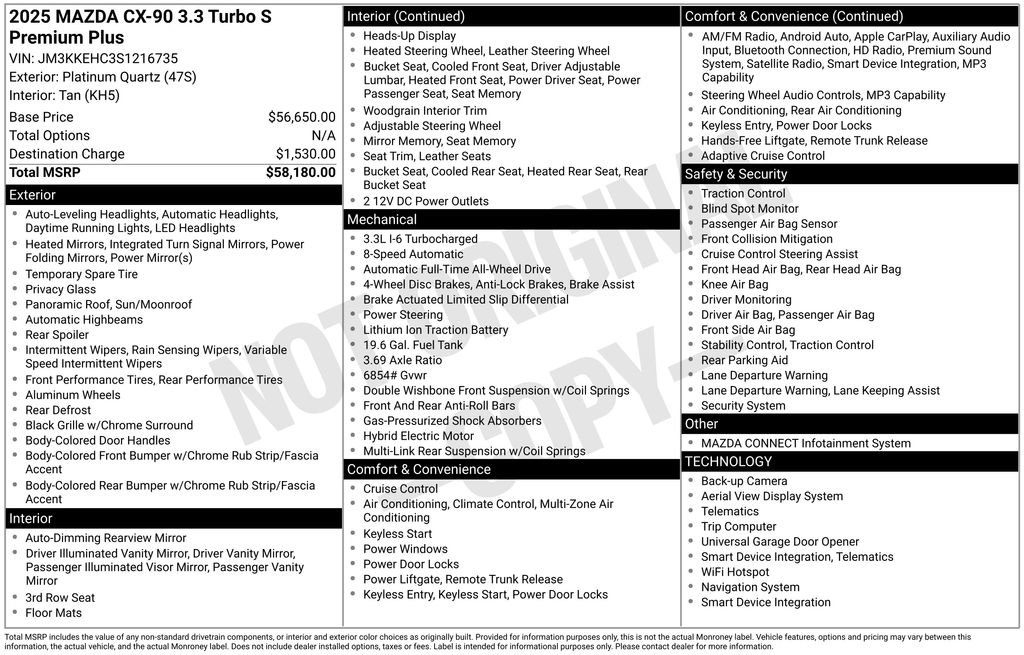 Used 2025 MAZDA CX-90 3.3 Turbo S w/ Premium Plus image 8